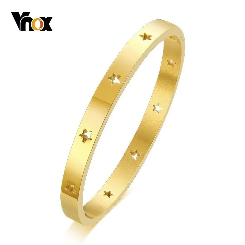 Vnox элегантный полый браслет на запястье со звездами для женщин ручной работы из