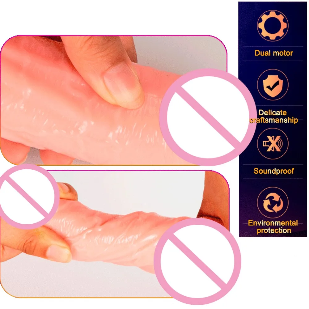 Автоматический телескопический нагревающий вибратор реалистичный