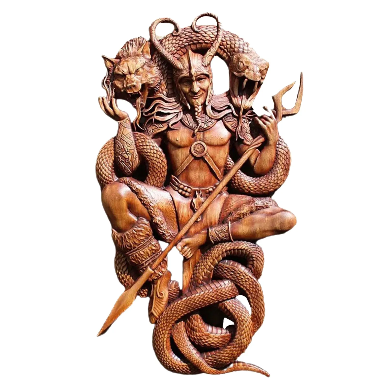 

Скандинавские языческие идолы из резной смолы, изысканные настенные украшения ручной работы, домашний интерьер, украшение для загородного ...