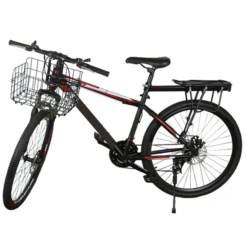 

Bicycle Basket Bag Foldable Metal Wire Basket Front Bag Rear Hanging Basket For Mountain Bike Folding Bicycle Black Sliver