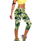 Женские леггинсы с принтом TOIVOTUKSIA, черные леггинсы до середины икры, тонкие и мягкие штаны, на лето