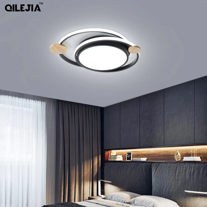 Современная Потолочная люстра светодиодный светильник белого/черного цвета для