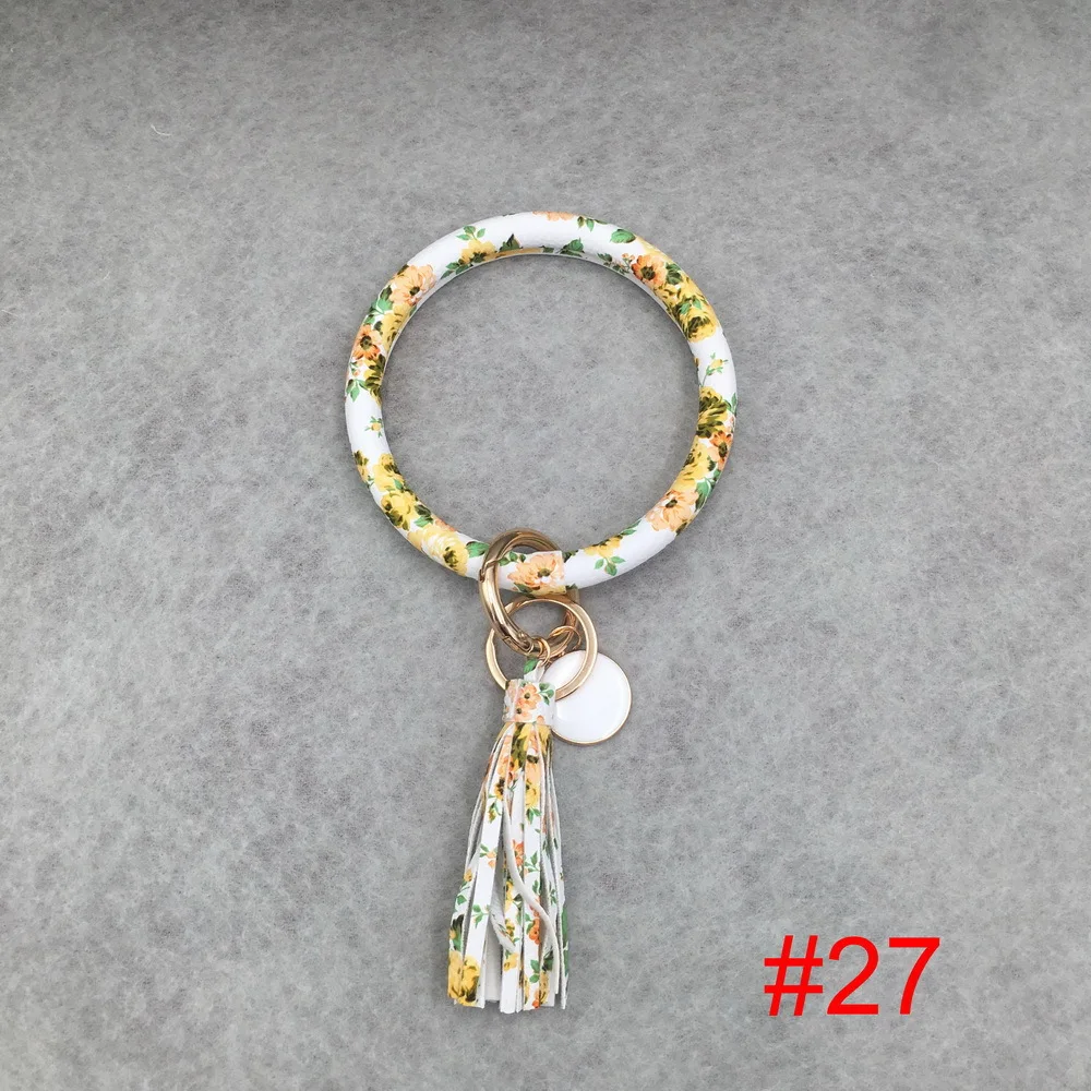 style27 Женский брелок для девочек, браслет, круглая капля, масло, кисточка, кулон, браслет и браслет, брелок, ремешок на запястье, 32 цвета - Цвет: style27