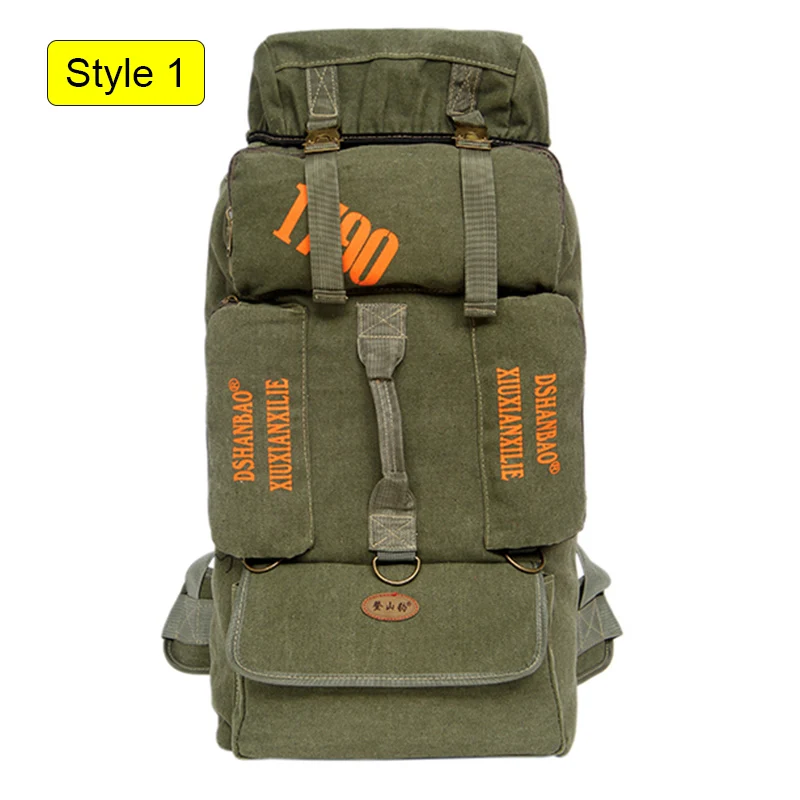 Style 1 Green 90L открытый большой емкости альпинизма сумка для мужчин посылка для пешего туризма альпинизма кемпинг рюкзаки для женщин путешествия рюкзак XA956WD - Цвет: Style 1 Green