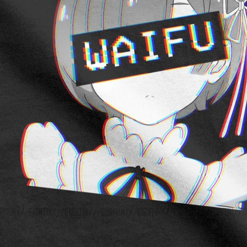 Мужские футболки Rem Waifu японские лоли милые сексуальные футболки Vaportrash Новинка топы с короткими рукавами Чистый хлопок футболка дизайн