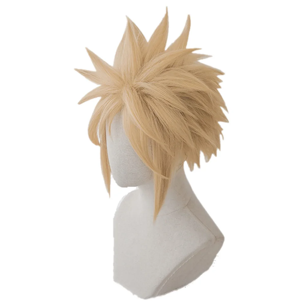 

FINAL FANTASY Cloud Strife Cosplay Wig Yello Short Hair Heat Resistant Synthetic Wig