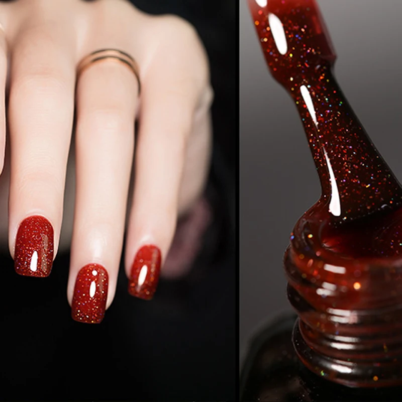 УФ Гель-лак Huration неоновый Блестящий Радужный эмалевый лак для ногтей впитывающий