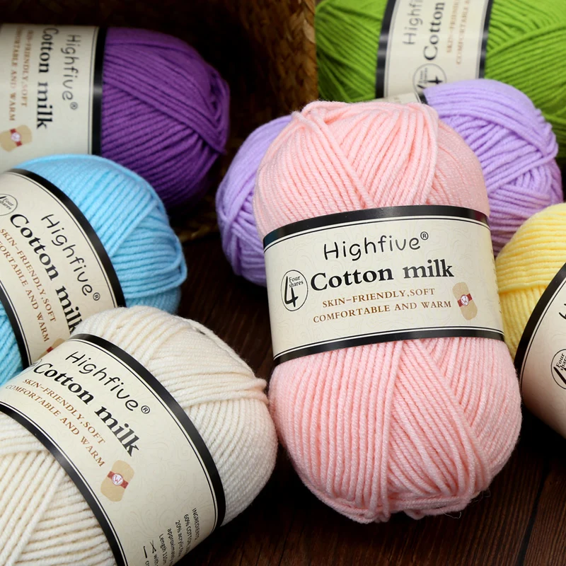 50 г/шар молоко хлопок и шерсть для Вязание пряжа детского вязания крючком