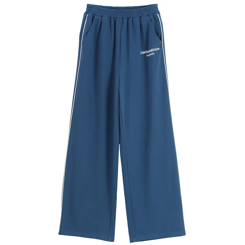 

Toyouth Women Casual Cropped Pants Black Gray Blue Basic Sweatpants Elastic High Waist Sports Trousers