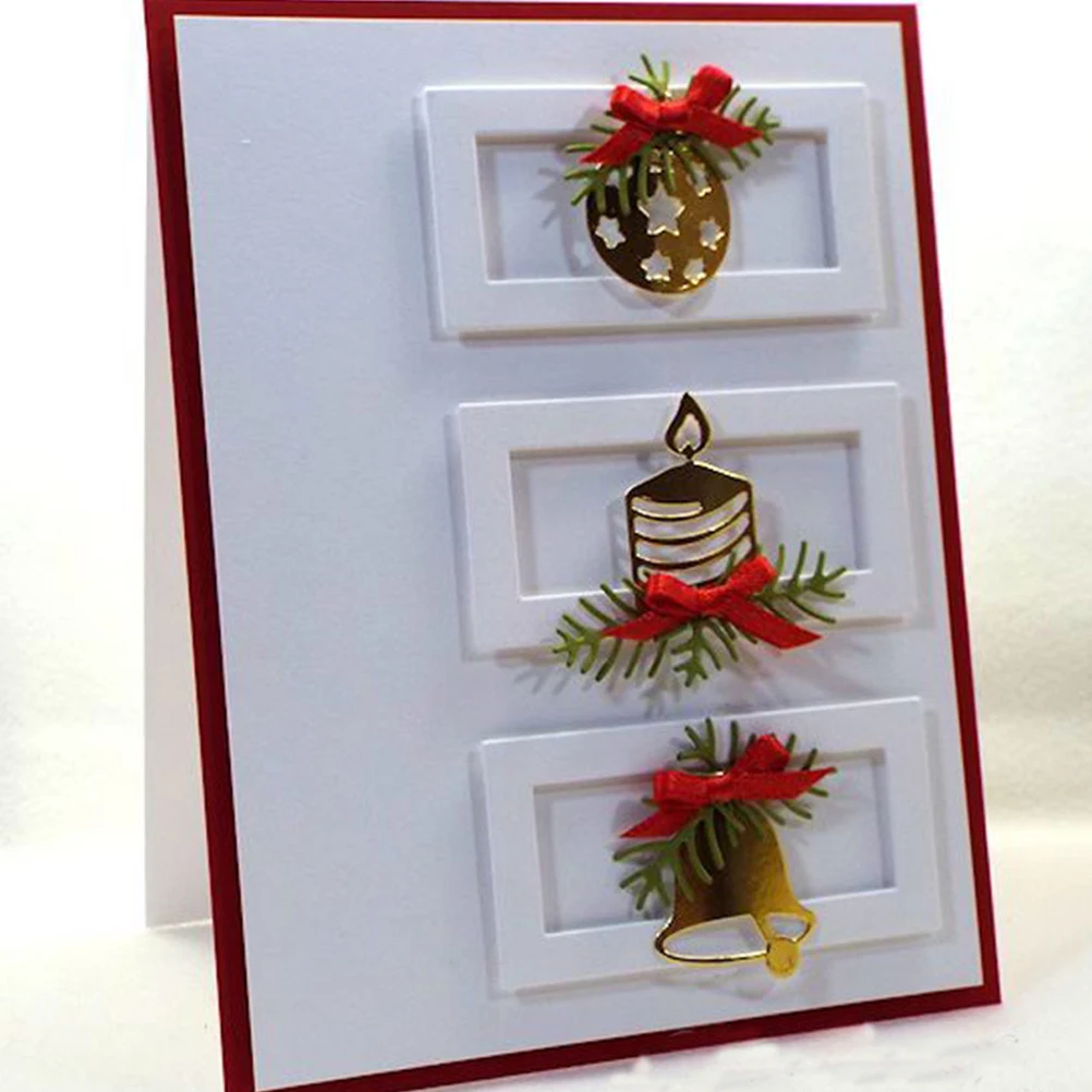 Рождественские стальные Вырубные штампы тисненые для скрапбукинга фото