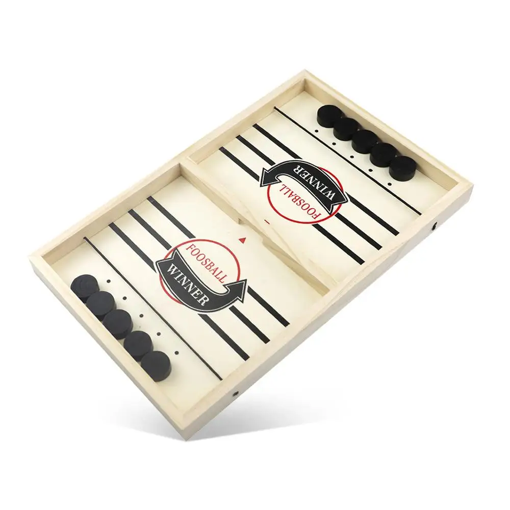 

Funny 10pcs Chess Wood Toy Family Games Catapult Chess Fast Sling Puck Game for Children Practice Parent-Child Interactive Toy