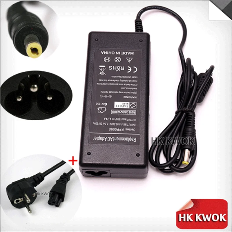 19V 4.74A 5 5*1 7 мм 90 Вт + ЕС Мощность шнур для aspire 4710G 4720G 4730G 492AC 4750 г 4820 т 4520G 4741G 5520 4925G 4930G