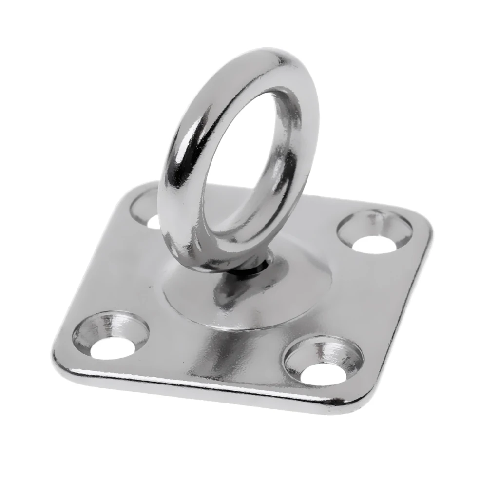 

2 Pieces Stainless Steel Swivel Square Pad Eye Plate Boat Rigging Hardware