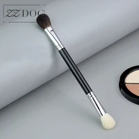 zzdog 1pcs professional cosmetics makeup brush eye shadow highlight nose shadow blending double ended beauty tools animal hair