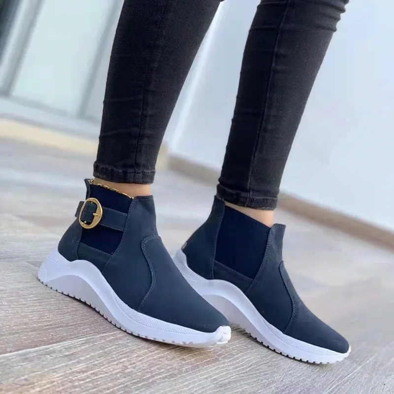 

2022 Plus Size 43 Shoes for Women Sneakers Fashion Loafers Zapatos De Mujer Casual Breathable Round Toe High Top Shoes Women