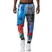 mens vintage sweatpants colorful 3d printed fashion hip hop sport trousers casual full length joggers ck15