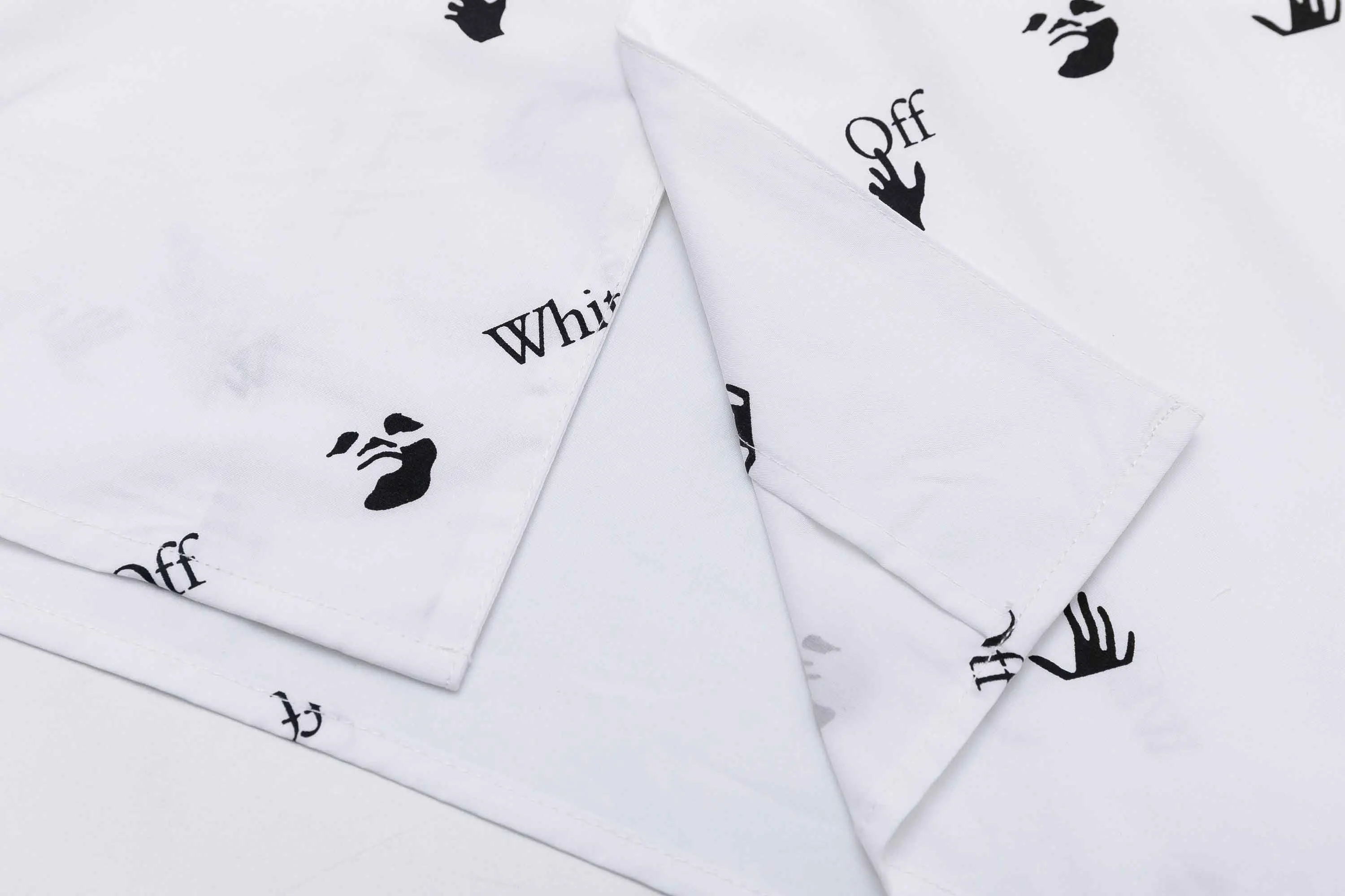

Off White 21/SS print short-sleeved shirt Men White Color shirt #C18