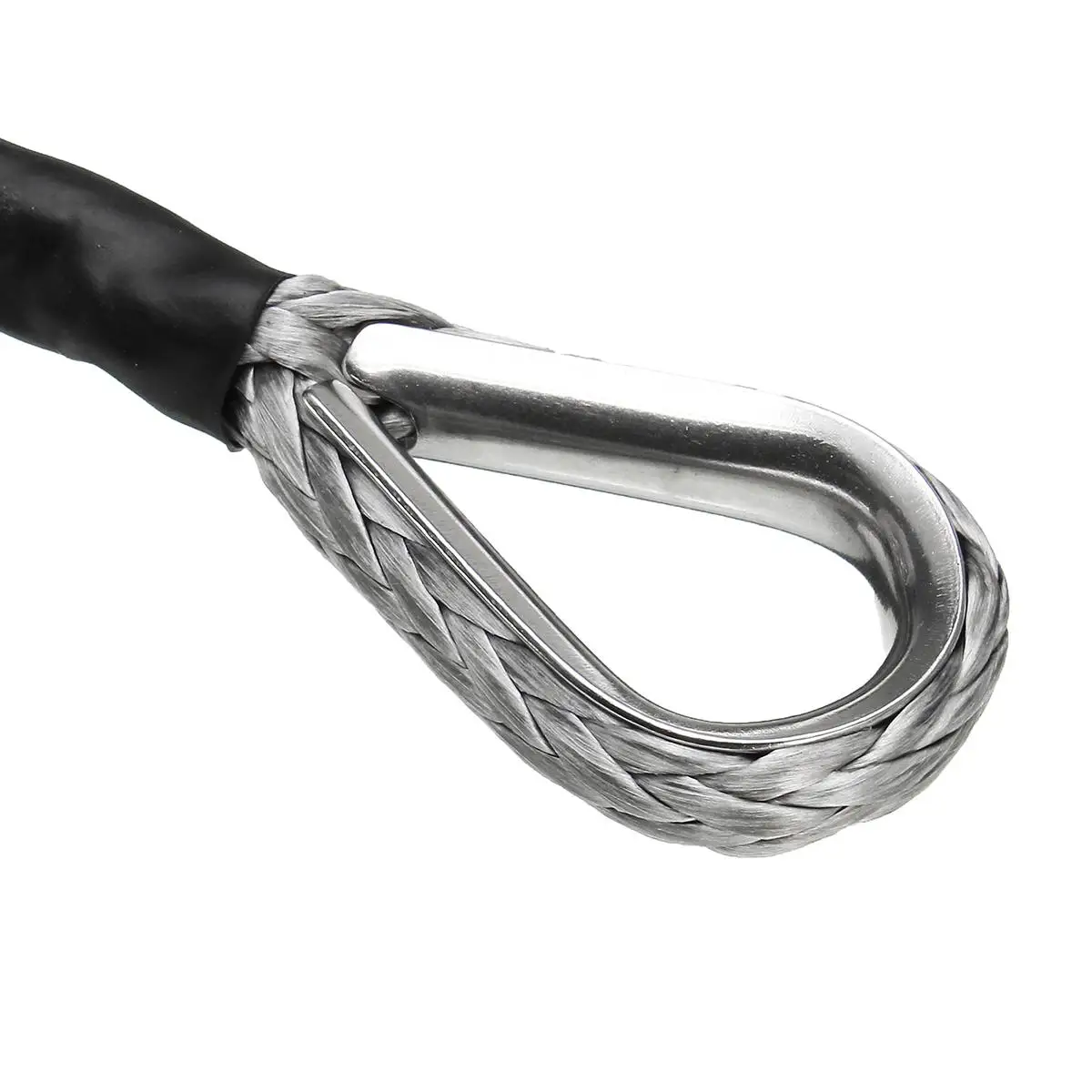 Новый 15 м 7700 фунтов трос лебедки веревка линия кабель с оболочкой синтетический