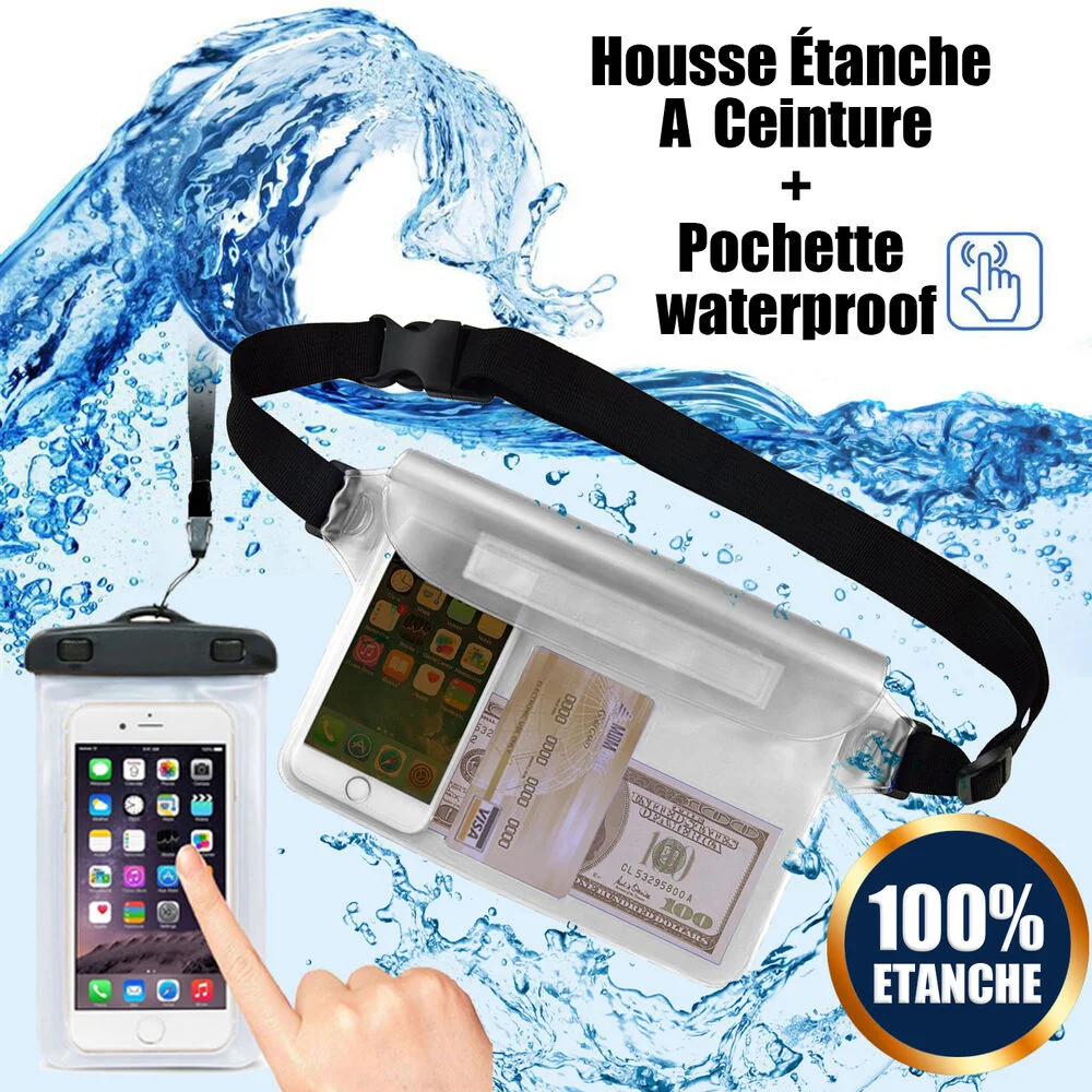

1 Sac waterproof Etanche plongé sous-marine + 1 housse pour Mobile carte