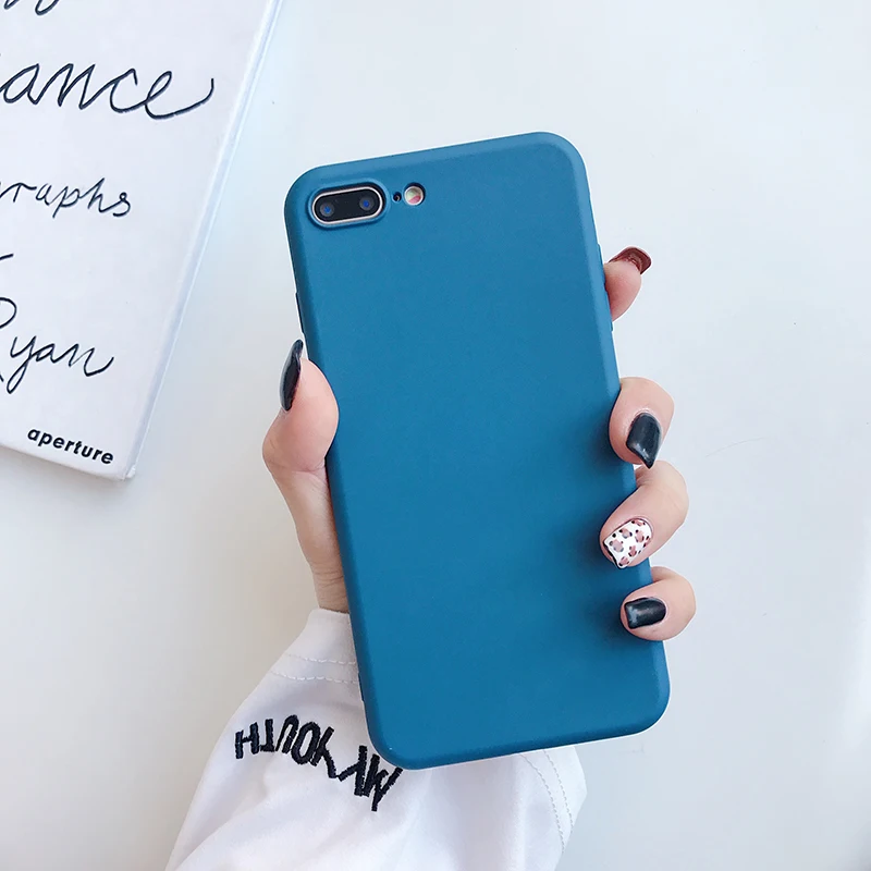 Роскошный ТПУ цветной чехол для телефона для iPhone 11 Pro 8 Plus 7 6 6S X XS Max XR противоударный матовый Мягкий силиконовый чехол-накладка