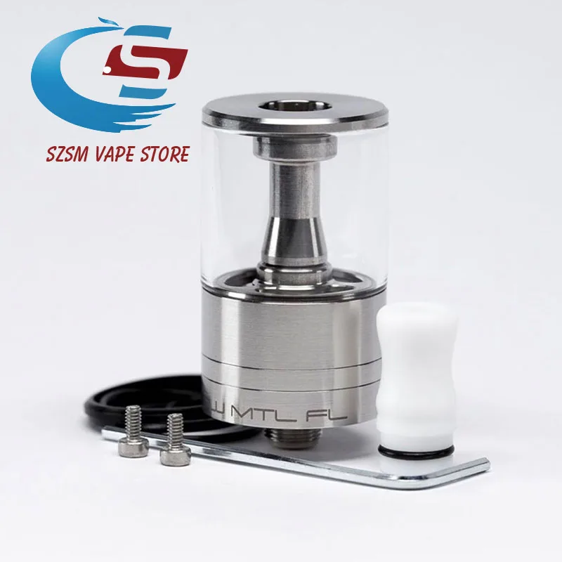 Dvarw MTL FL RTA 22 мм Полированный прозрачный беллкеп топ Кепка 5 мл 316ss vape vs Kylin M Roulette Style /