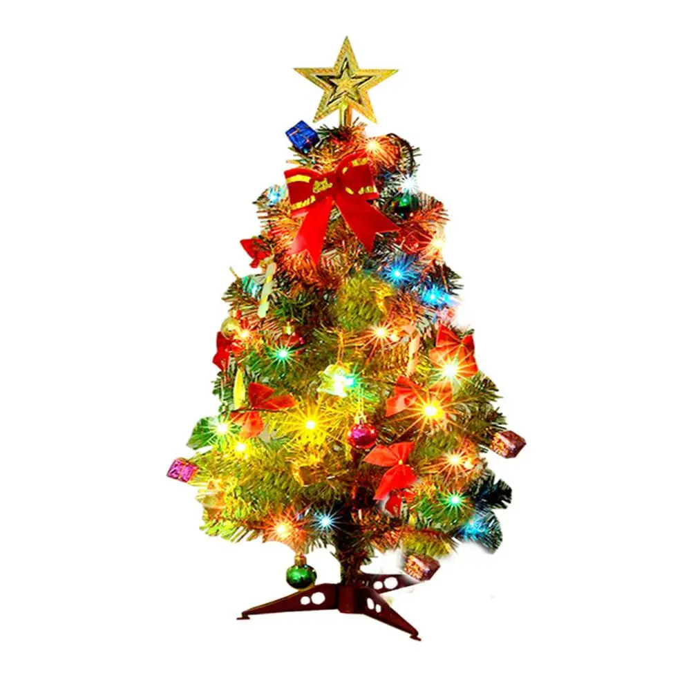 

Миниатюрная Рождественская елка из ПВХ 30/45 см светильник кой, 23 шт., аксессуары для украшения рождественской елки, Рождественская елка, гирл...