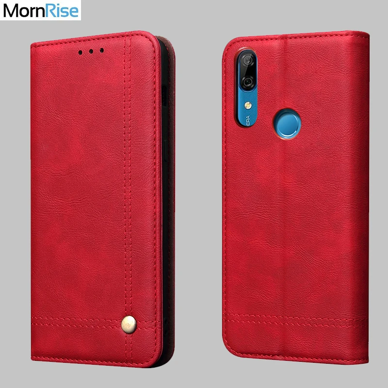 Роскошный тонкий кожаный флип чехол в стиле ретро для Huawei P Smart Z кошелек с
