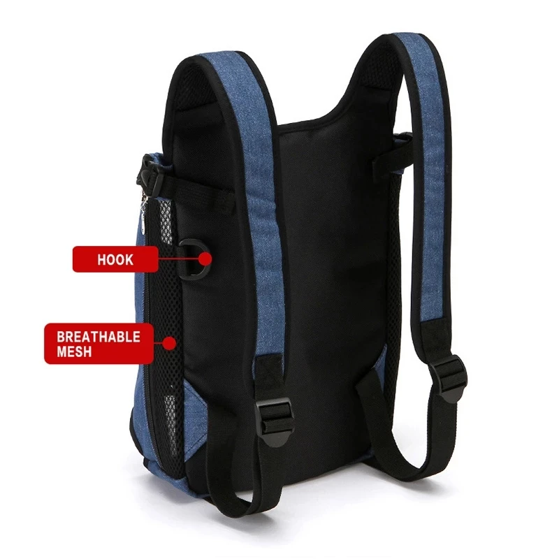

Pet Outdoor Portable Backpack For Cats Dogs Chest Bag Nylon Material Breathable Suitable For Corgi Teddy Animal And Dog Supplies