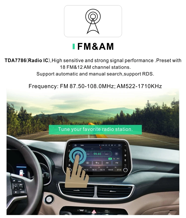 Dinpei " Автомобильный мультимедийный плеер для Hyundai New Tucson IX35 автомобильный Радио gps Навигация стерео Android 9,0 PX30 2G+ 16G