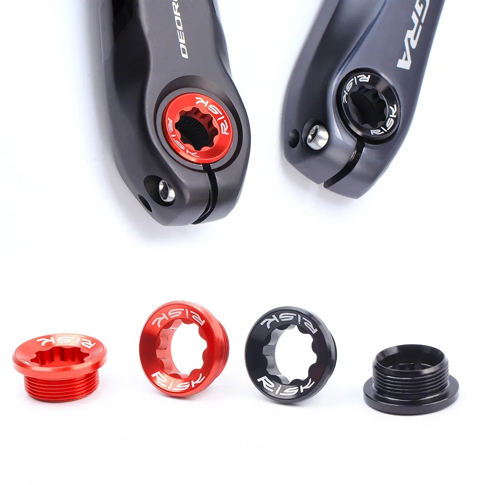 

RISK M20x8 MTB Bike Crankset Bolt Road Bicycle Chain Wheel BB Crank Shaft Cover Axis Screw Nut Aluminum Alloy Chainring Bolt