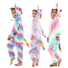 Аниме мультфильм косплей костюм детская одежда для сна для девочек единорог пижамы детские кигуруми комбинезон для мальчиков Ститч Пикачу комбинезоны с капюшоном
