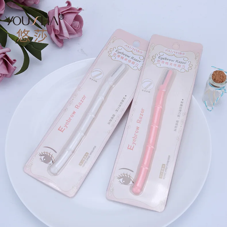 YOUSHA нескользящий изысканный нож для бровей с одним бамбуковым соединением YX112 |