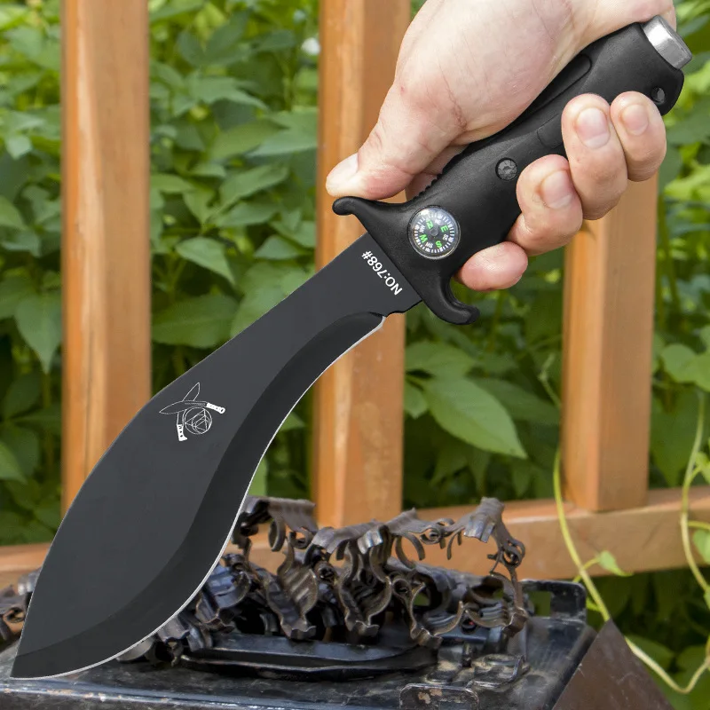 

Outdoor Multifunctional Swiss Army Knife Jungle Survival Hunting High Hardness Self Defense Rescue Tactical Knife With Compass