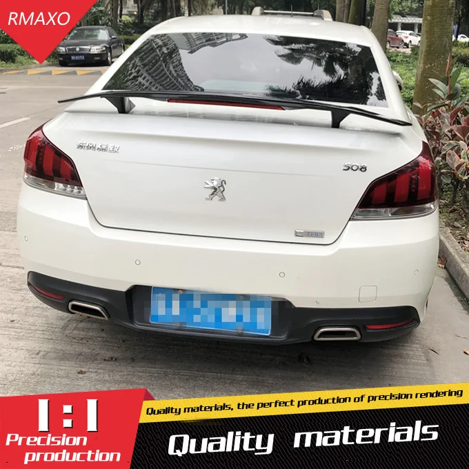 Спойлер для Peugeot 508 2014 2019 308 408 TF спойлер из АБС материала заднее крыло автомобиля