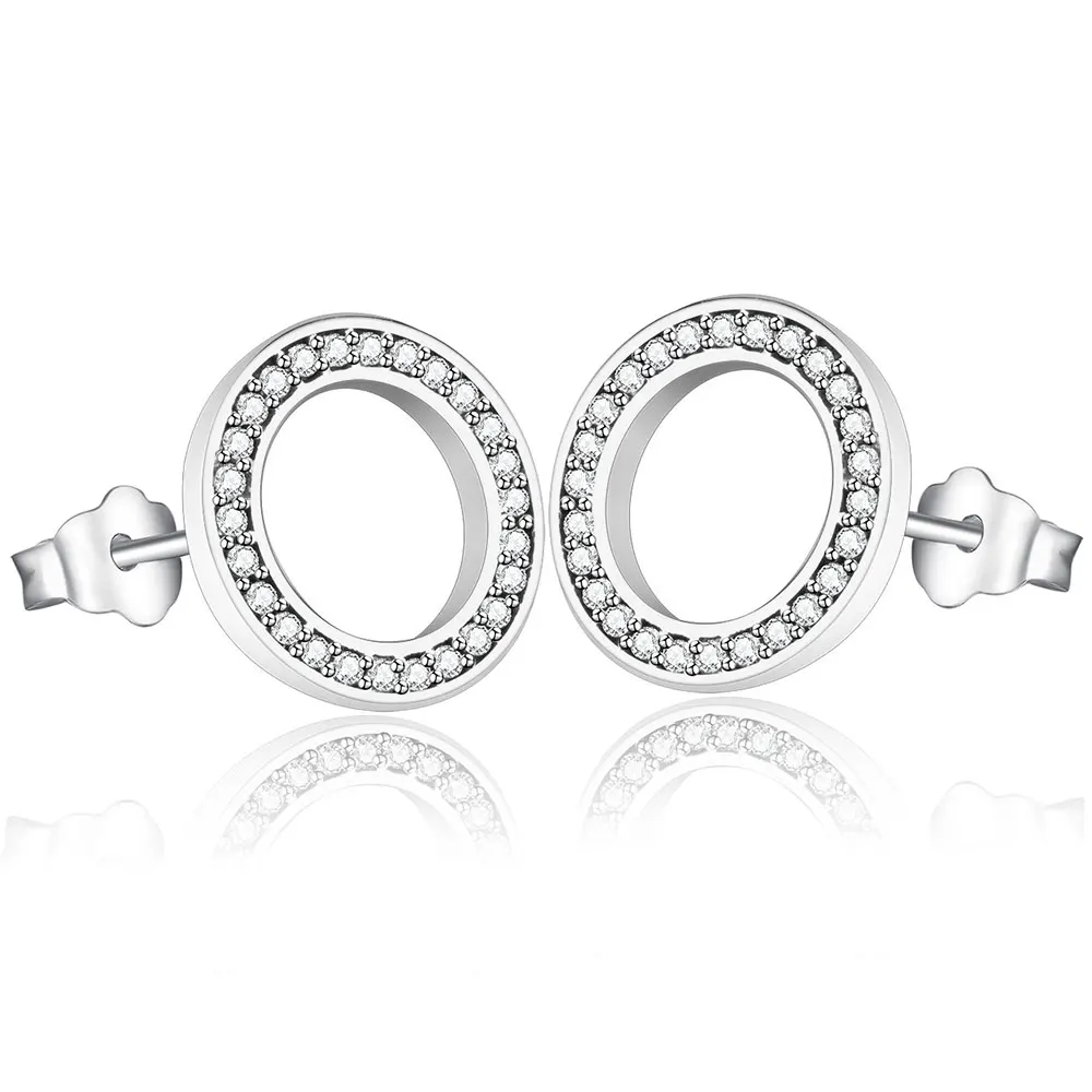 Оптовая продажа цена навсегда серьги гвоздики с прозрачными камнями