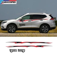 for nissan x trail t31 t30 racing sport stripes car body waist lines sticker auto both side decor decals