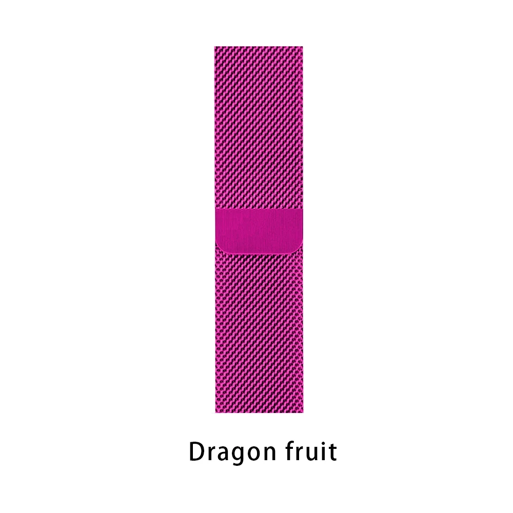 Dragon fruit Миланский Браслет, Браслет Stainle для наручных часов Apple Watch series 5 40 мм 44 браслет наручных часов iwatch 1/2/3/4, 42 мм, 38 мм, браслет из нержавеющей стали - Цвет ремешка: Dragon fruit