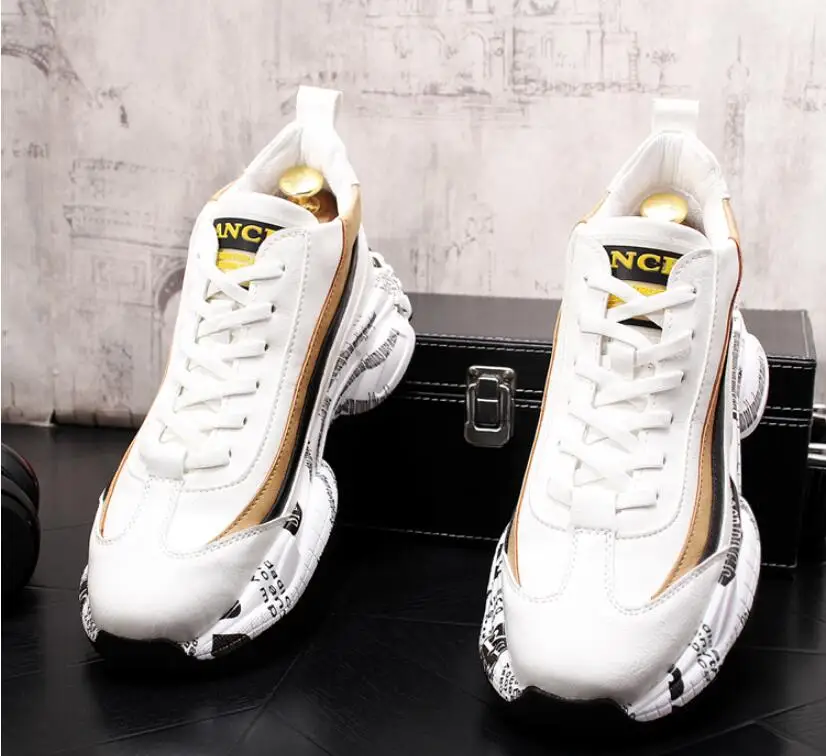 

2020 Casual Men Shoes Platform Sneakers Vintage Male Thick Sole Trainers Running Shoes High Quality Youth Boy Gym Teenagers