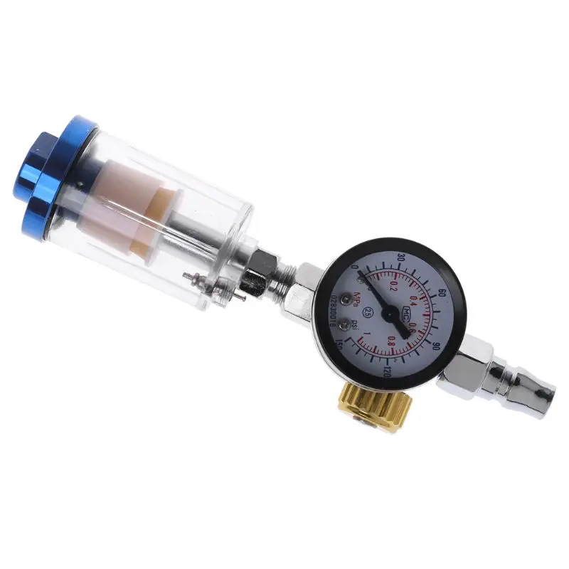 

Spray Paint Air Regulator Gauge & In-line Air Oil Water Separator Filter Kit