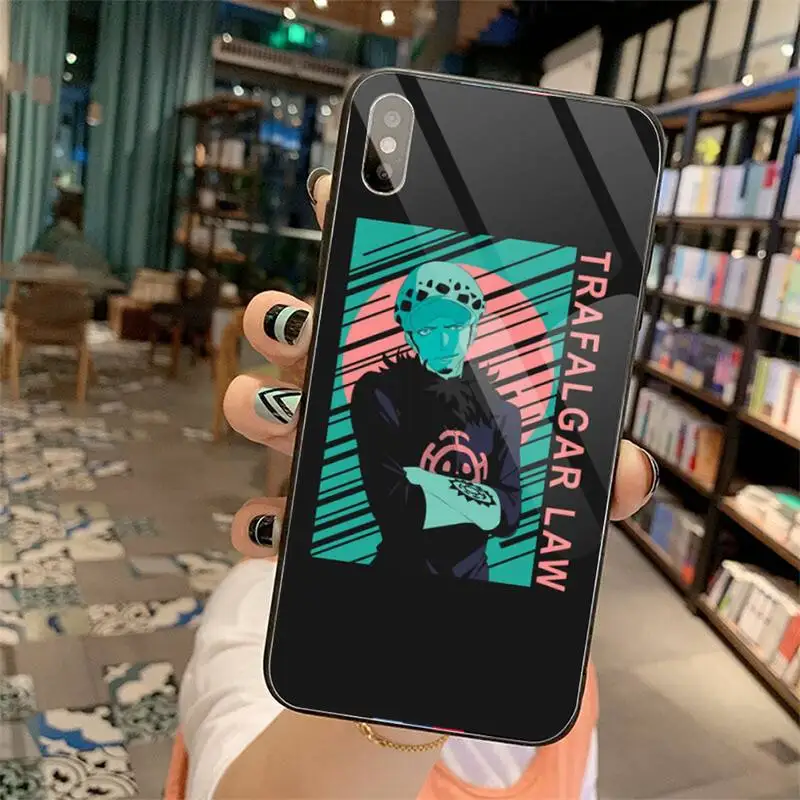 

One Design-PieceS TrafalgarS Law newly arrive Phone Case Tempered glass For iphone 6 6S 7 8 plus X XS XR 11 12 mini PRO MAX