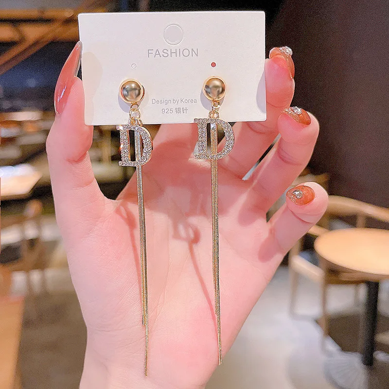 Женские серьги с длинной кисточкой серебро 2022 пробы | Украшения и аксессуары