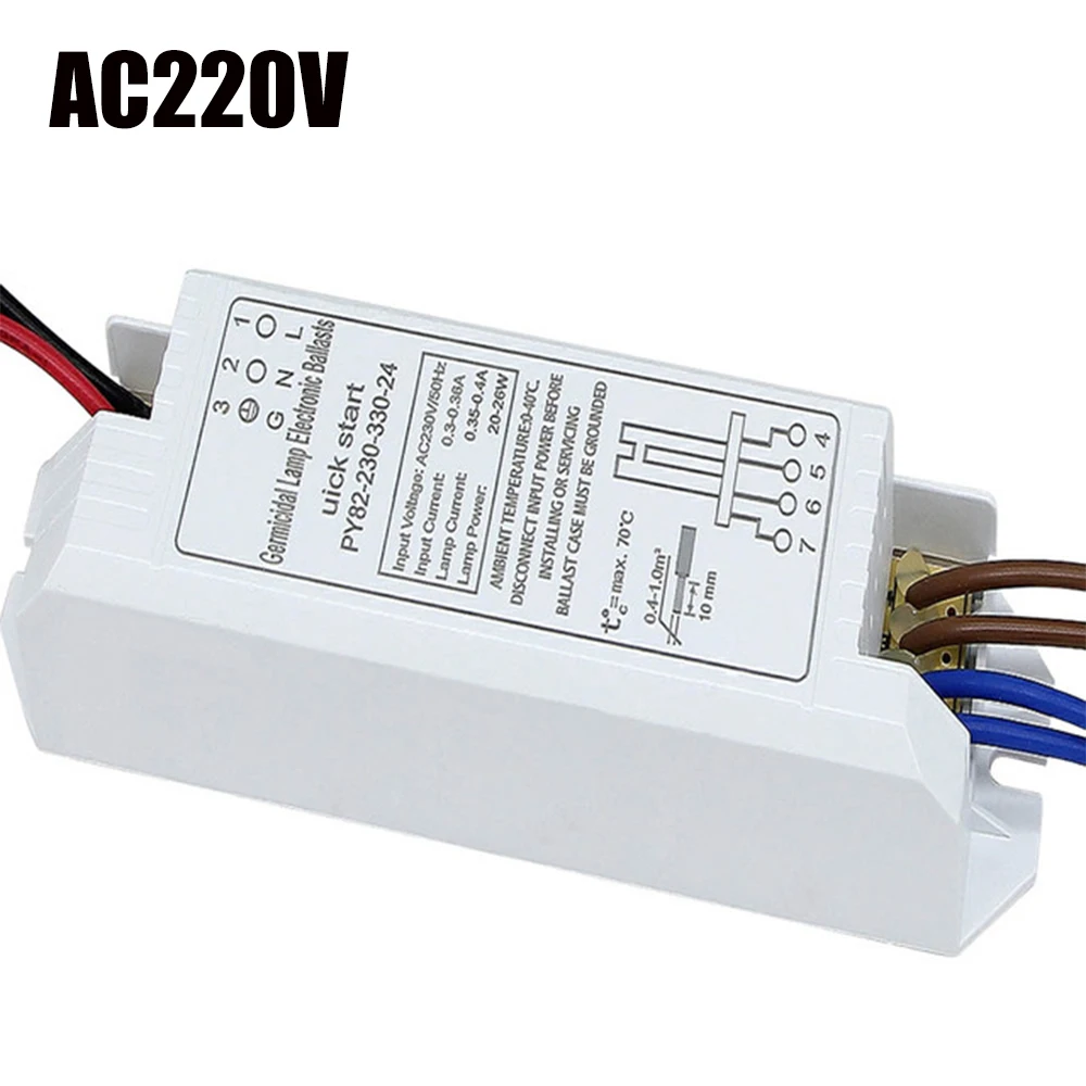AC220V Electronic Ballasts Universal 24W 36W 55W For UVC Sterilizing Lights 2G11 UV Lamp Tub Ultraviolet Germicidal Lamp