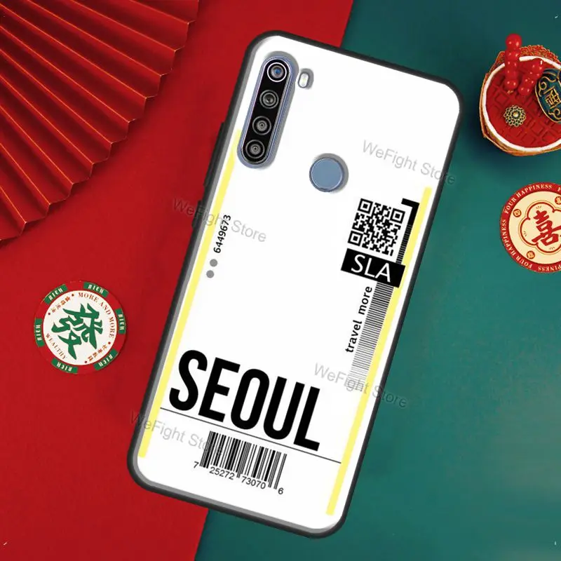 Чехол-этикетка для путешествий с билетом на авиаперевозки Xiaomi Redmi Note 9 Pro 9S 8T 7 8