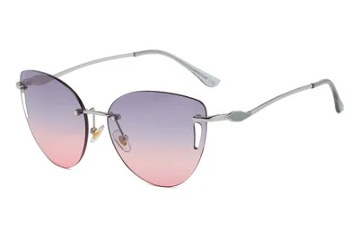 

2021 new sunglasses female European and American fashion hollow rimless sunglasses female fashion sunglasses