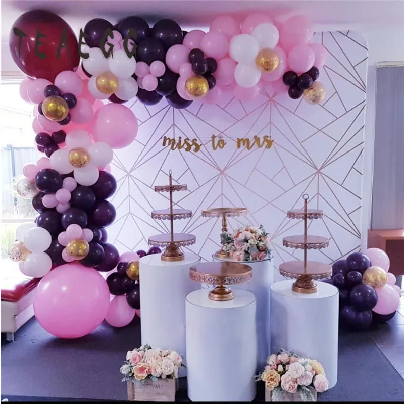 142 шт пастельные розовые белые воздушные шары Детские 1 й День рождения товары для