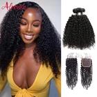 Кудряпряди волос бразильские человеческие волосы 3 4 пряди с застежкой Remy кудрявые пряди с застежкой стандарпряди