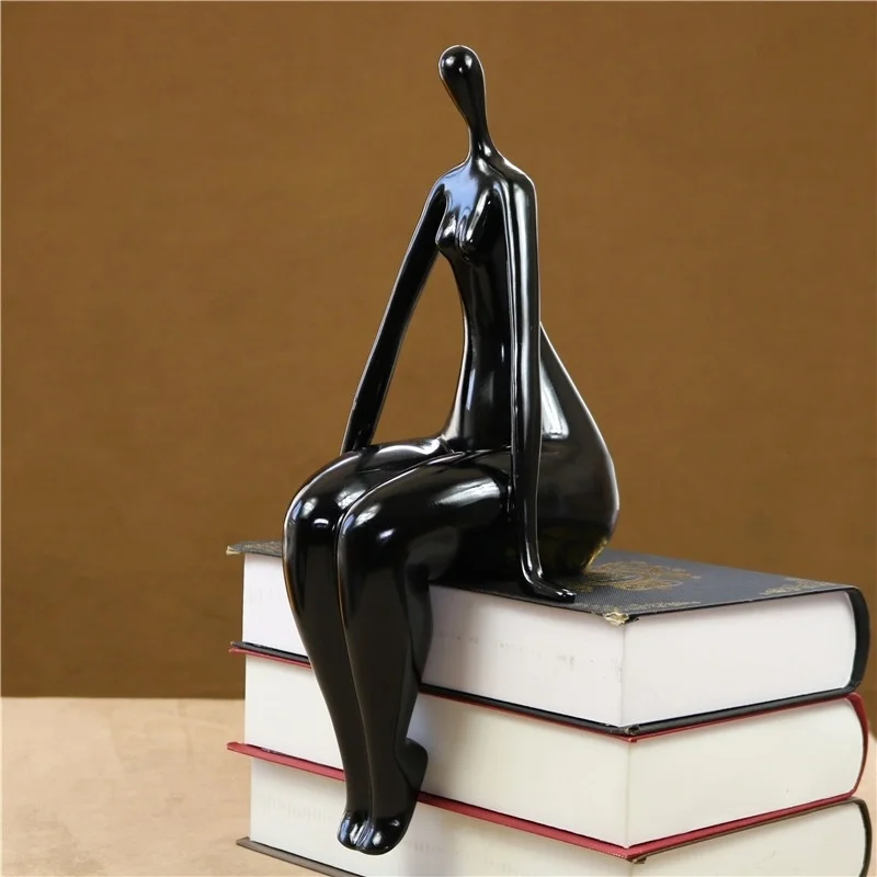 

Popular Lovesick Female Character Sculpture Abstractive Resin Figure Portrait Statuette Household Decor Gift and Craft Ornament