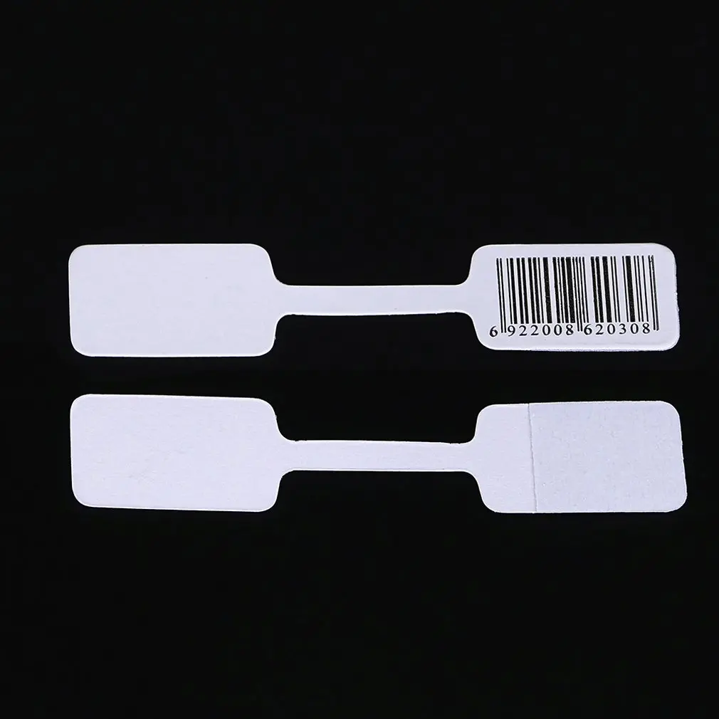 100pcs blank barcode sticker on discount tag paper jewelry label silver handwriting New | Наручные часы