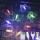 Рождественская гирлянда в виде бабочки, светодиодная уличная лампа-лента для ночного освещения, для Хэллоуина, патио, спальни вечерние, гостиной, свадьбы, праздника