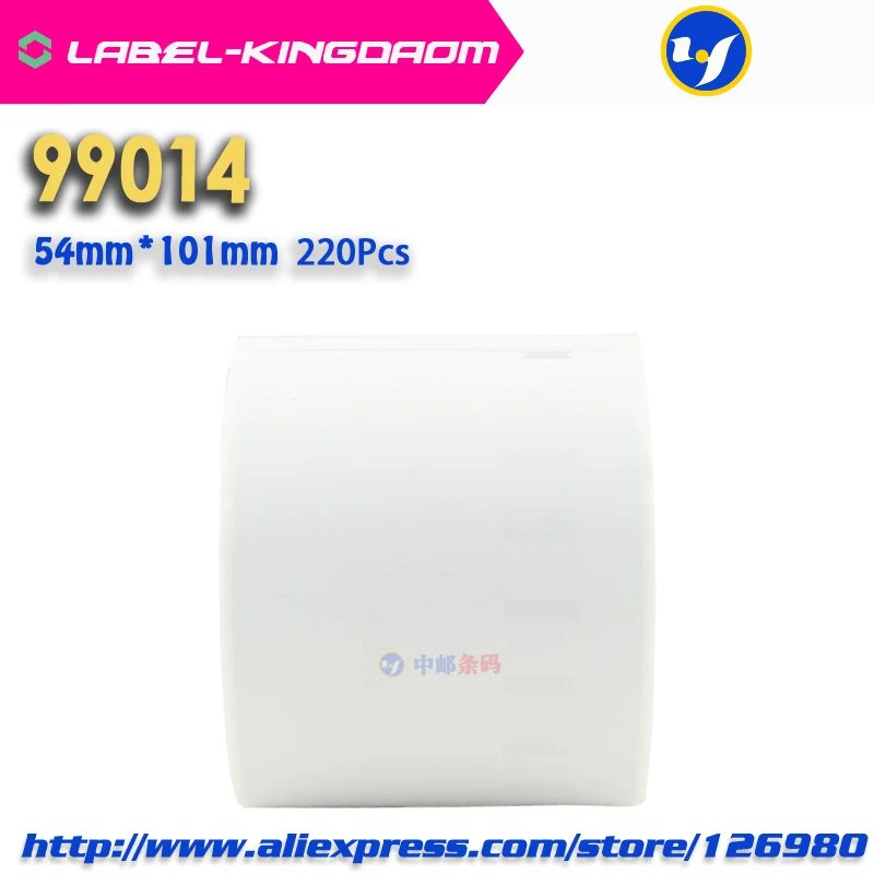 12 рулонов совместимых с Dymo 99014 этикетки 54 мм х 101 220 шт. в рулоне белые совместимые